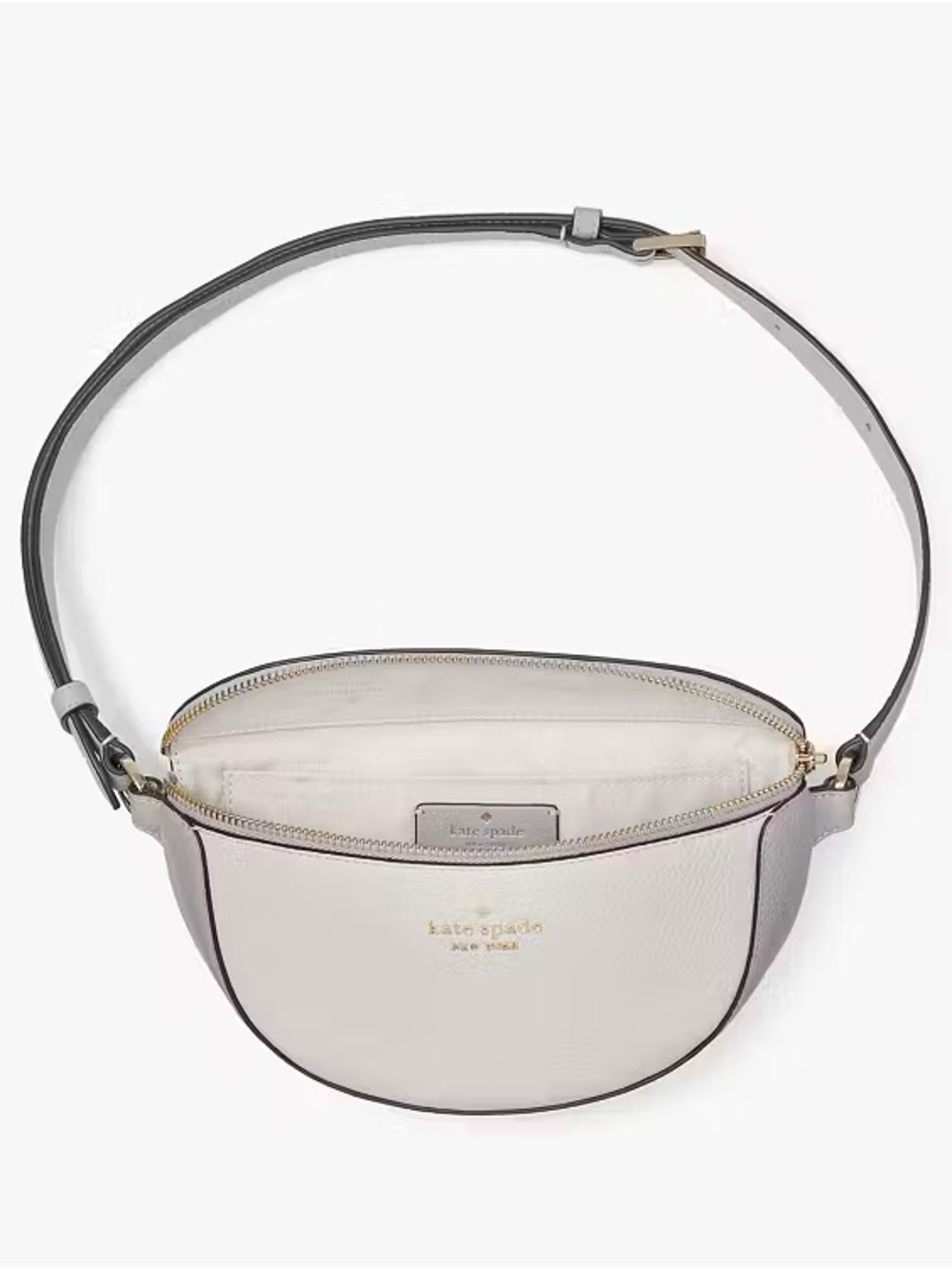 ♠️Kate Spade Lena Colorblock Pebbled Leather Belt Bag Fanny Pack, Grey NEW NWT - Picture 4 of 5